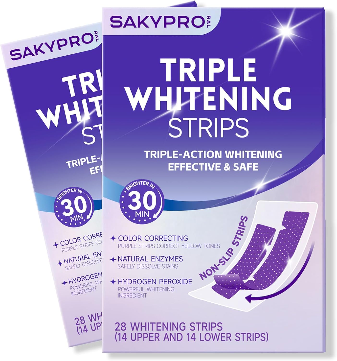Detalle de SAKYPRORAL Teeth Whitening Strips, 56 Count