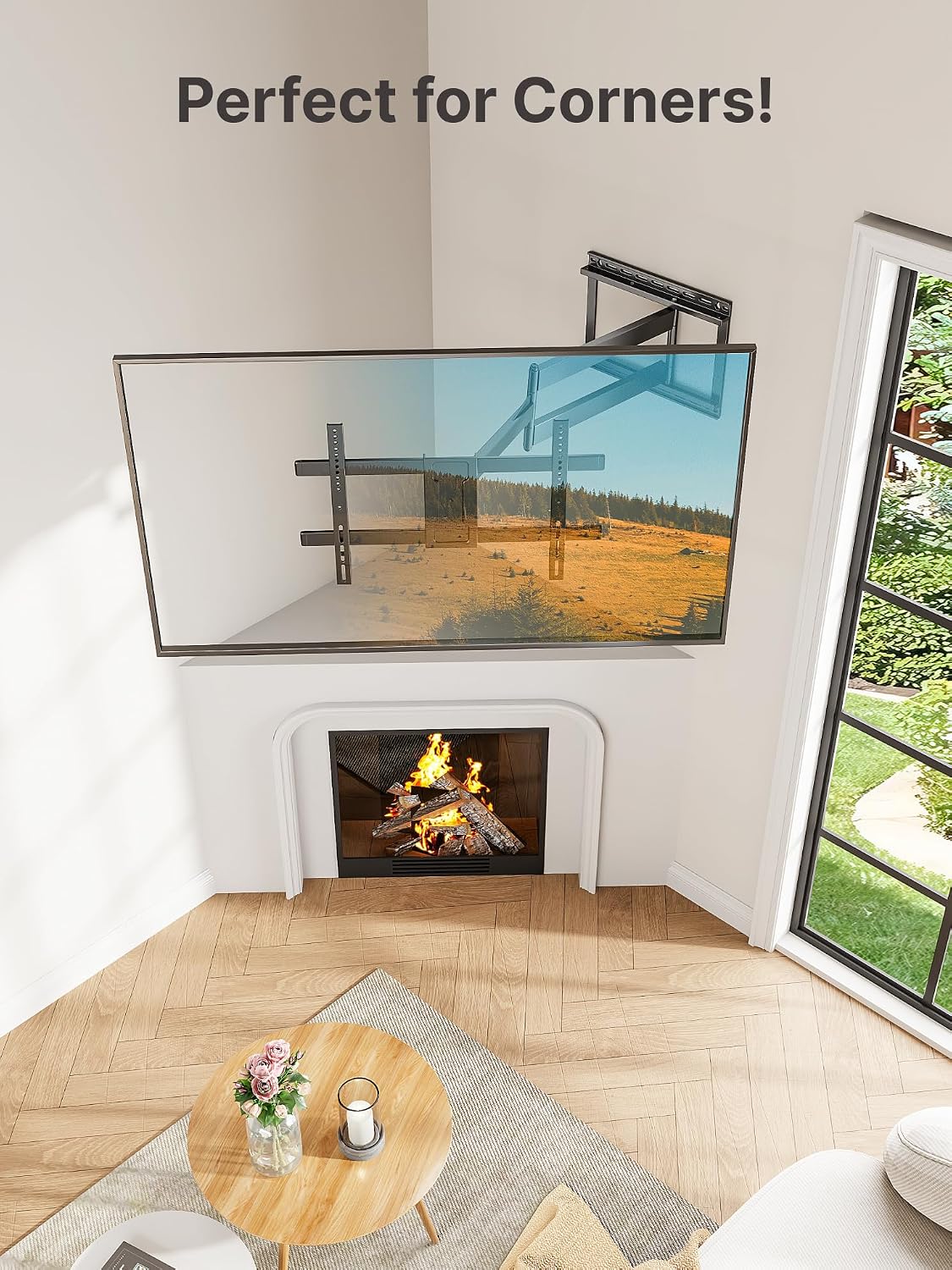 Thumbnail 6 de monTEK Extra Long Full Motion TV Wall Bracket for 43–80 Inch TVs (1065mm arm, swivel & tilt)