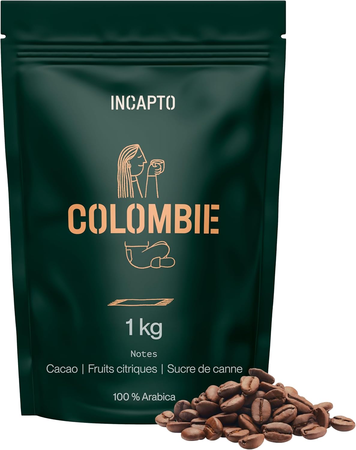 Thumbnail 6 de Incapto Pack de Cafés Meilleures Ventes – Café en grains nature de spécialité, Origines Colombie, Brésil et Éthiopie, 3 x 500 g