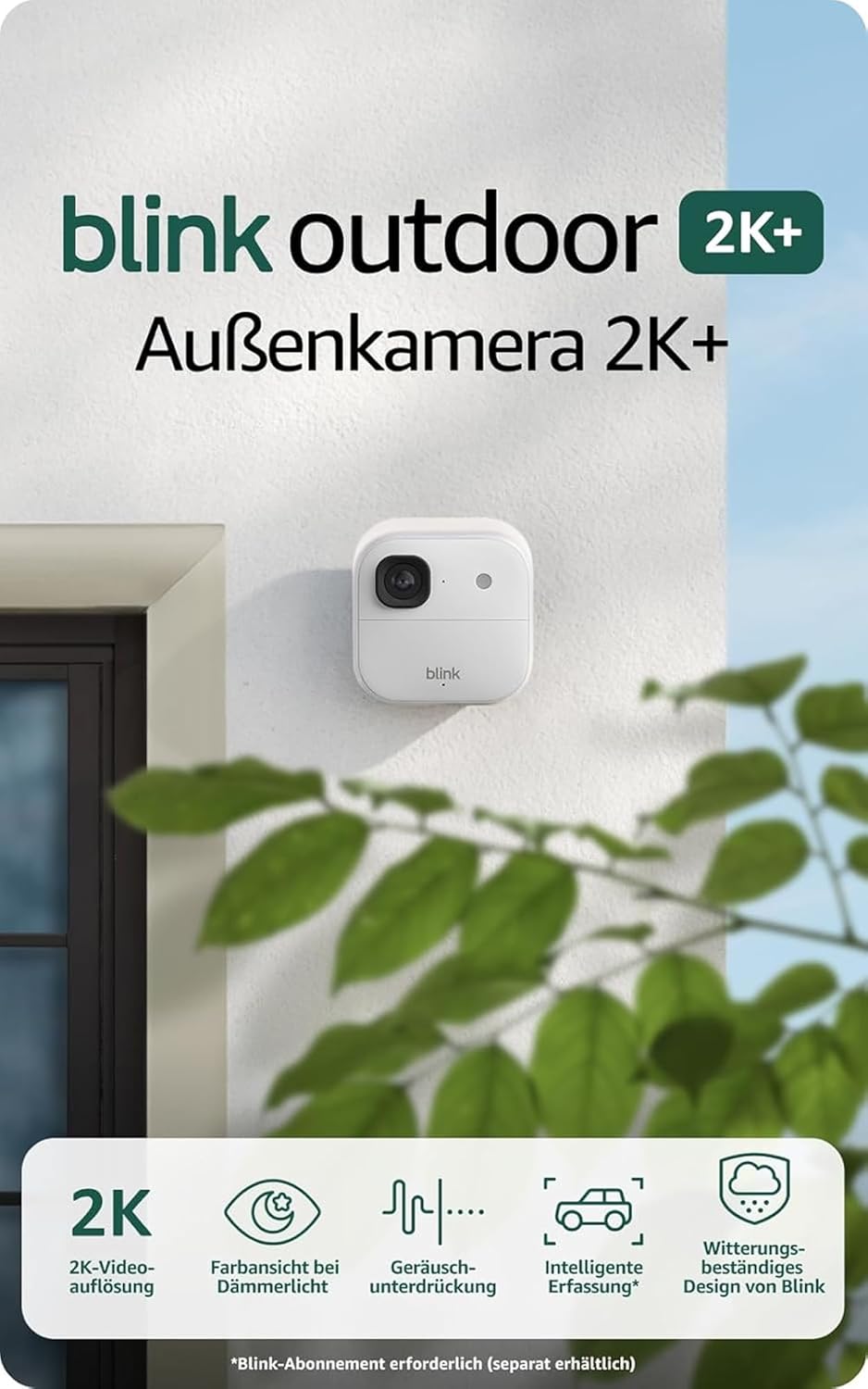 Detalle de Blink Außenkamera 2K+ + Blink Videotürklingel – Kabellose Sicherheitslösung mit Sync-Modul