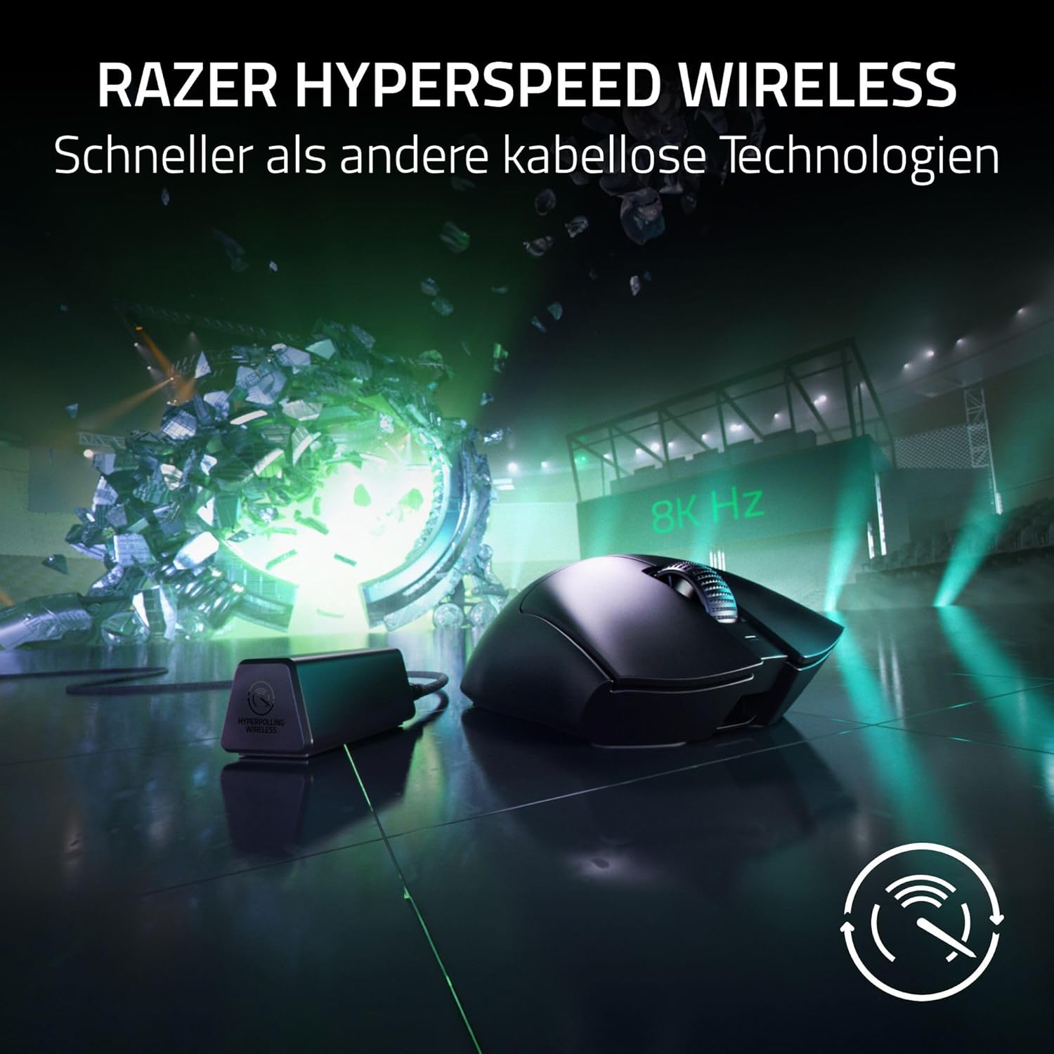 Thumbnail 5 de Razer DeathAdder V3 Pro + HyperPolling Wireless-Adapter – Ultralichtes E-Sport-Mäuschen mit 8K Hz Kabellaufleistung