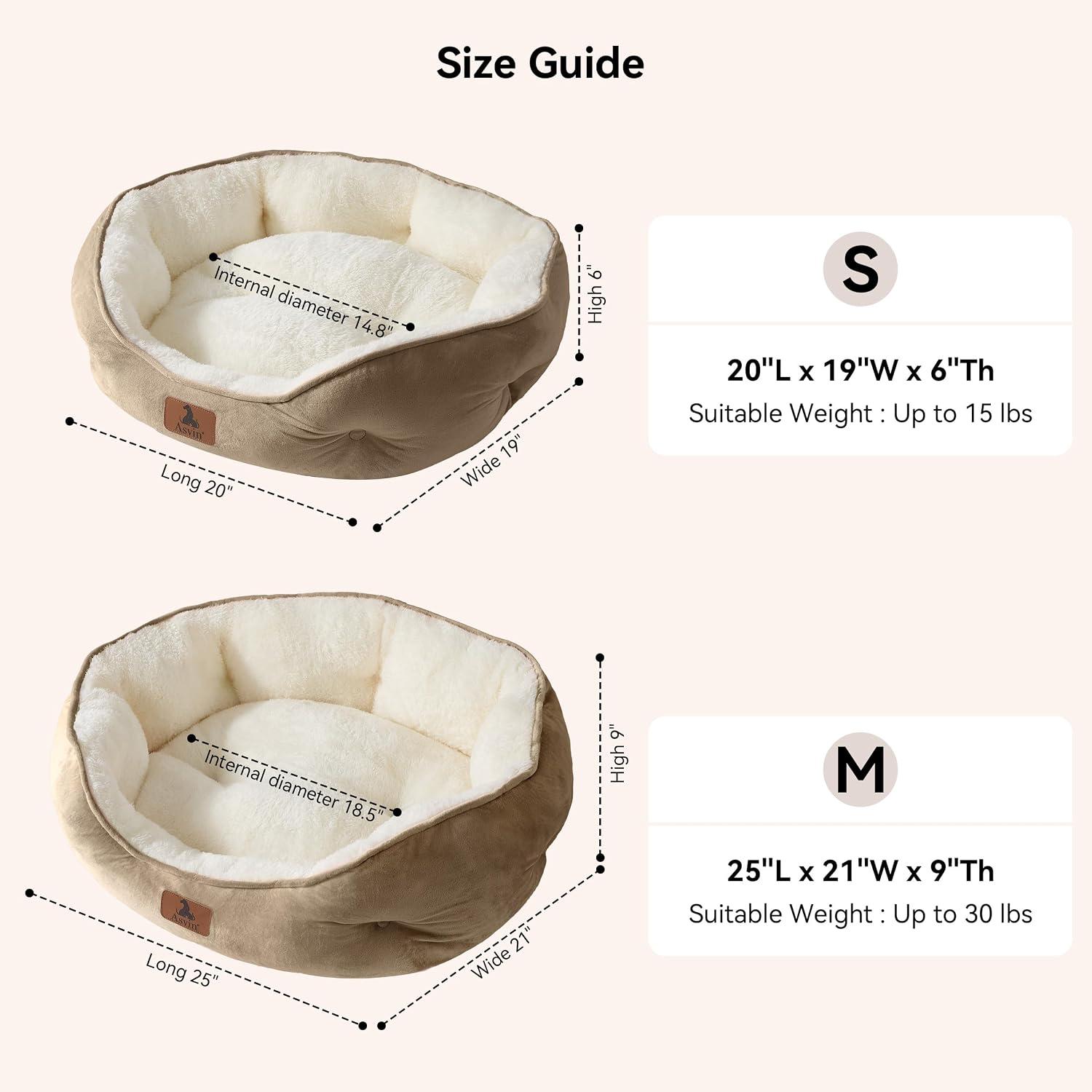 Thumbnail 5 de Asvin Small Dog Bed, 20-Inch