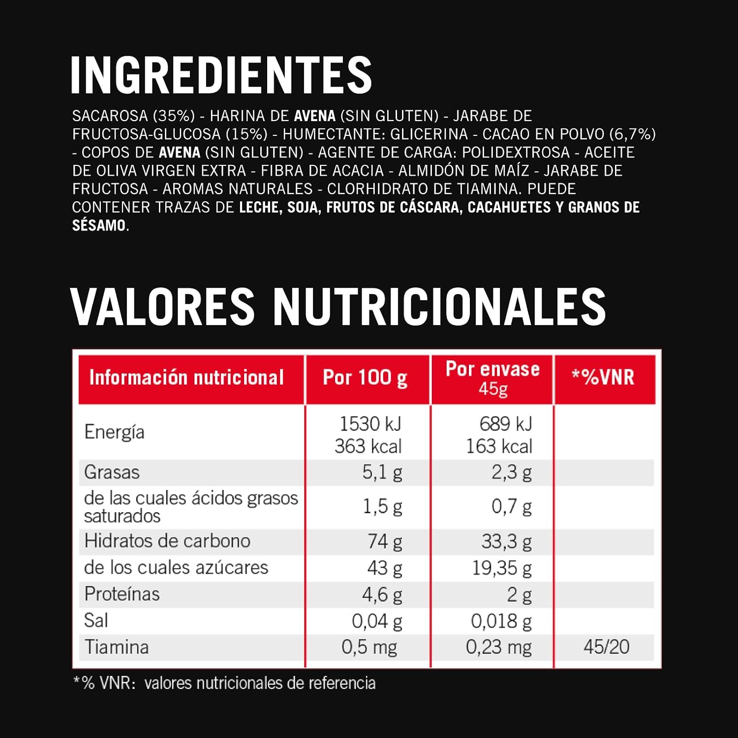 Thumbnail 7 de Enervit Carbo Bar C2:1PRO Brownie 🍫 Barritas Energéticas Veganas