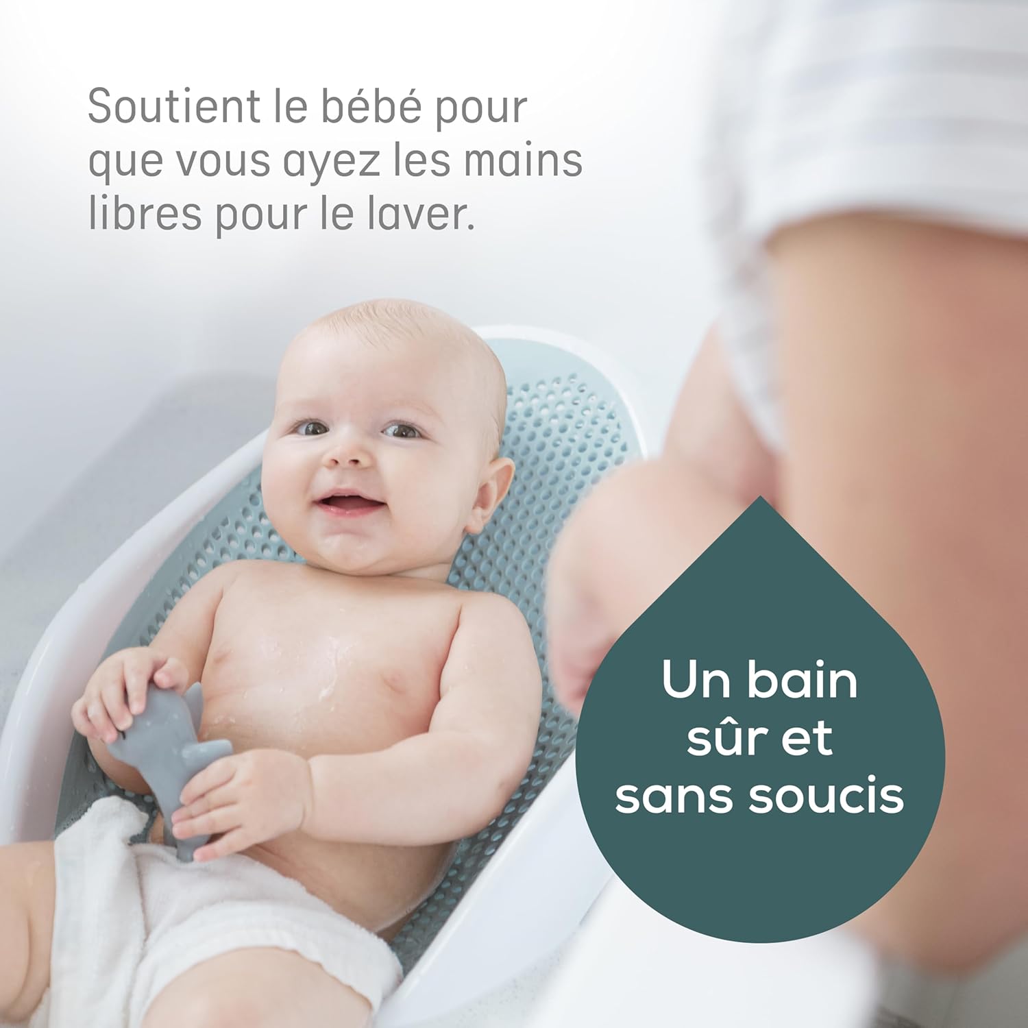 Thumbnail 3 de Angelcare Transat de Bain pour Bébé – Ergonomique et Sécurisant, 0 à 6 mois, Bleu