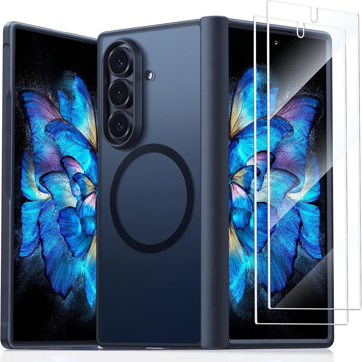 Detalle de TORRAS Samsung Galaxy Z Fold7 magnetic protective case — 4X hinge