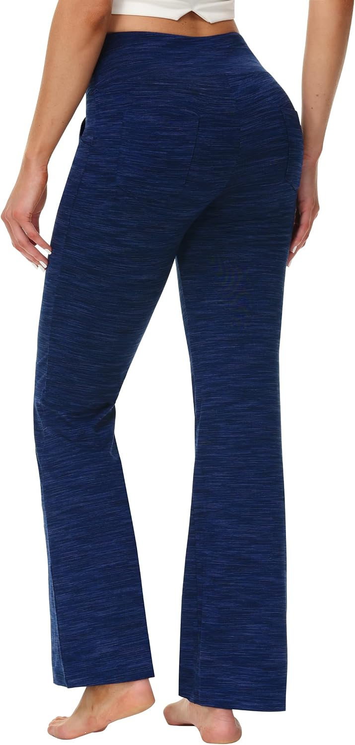 Detalle 2 de IUGA High-Waisted Bootcut Yoga Pants with 4-Way Stretch and 4 Pockets