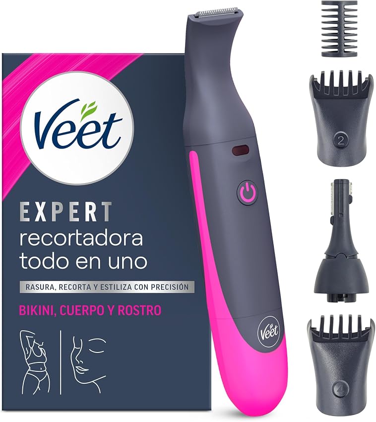 Detalle de Veet Recortadora Todo en Uno para Mujer 💖 Zona Íntima y Cuerpo