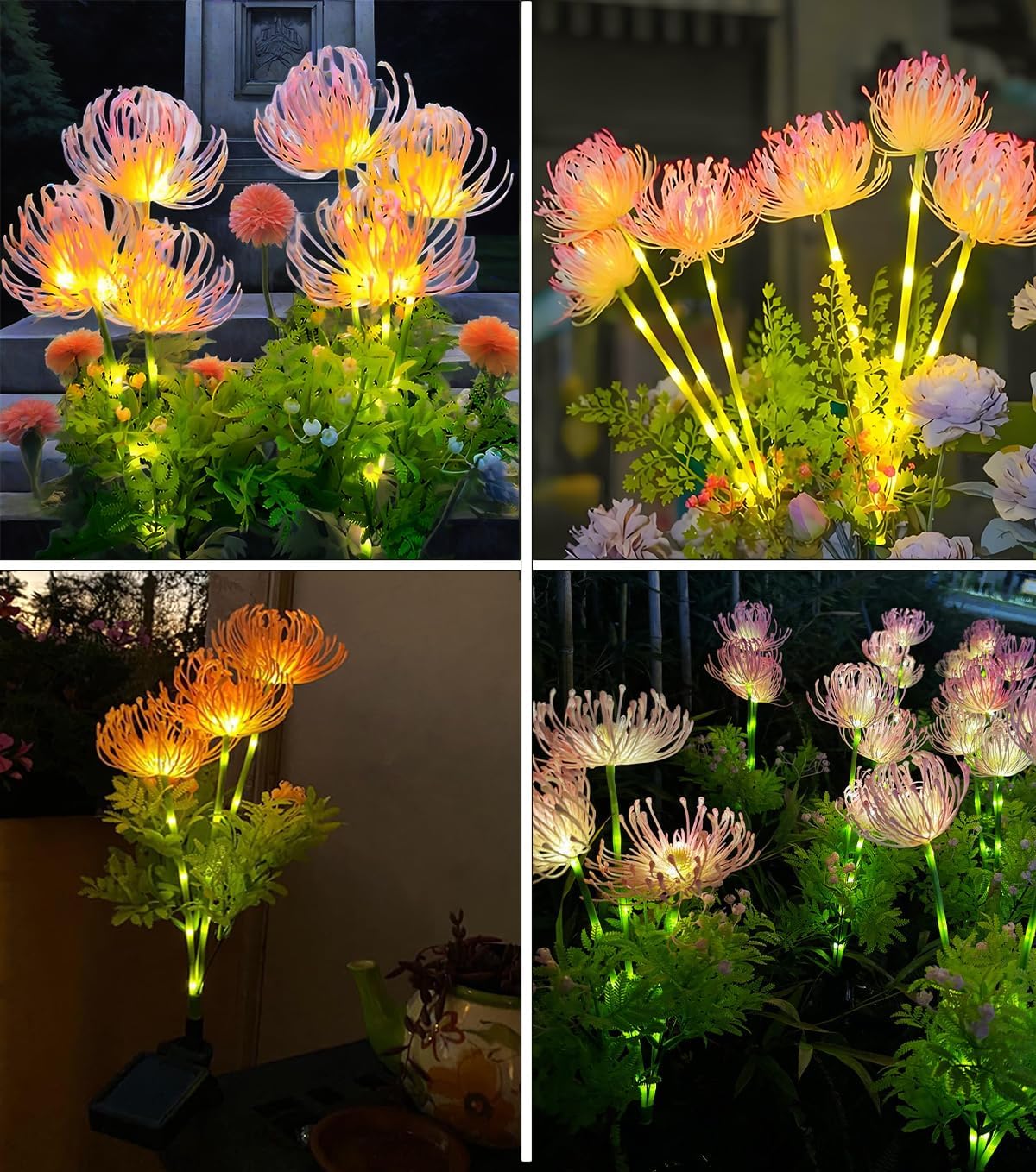 Thumbnail 2 de Joysing: luci solari a forma di fiore per giardino all'aperto, confezione da 2 – LED floreali impermeabili