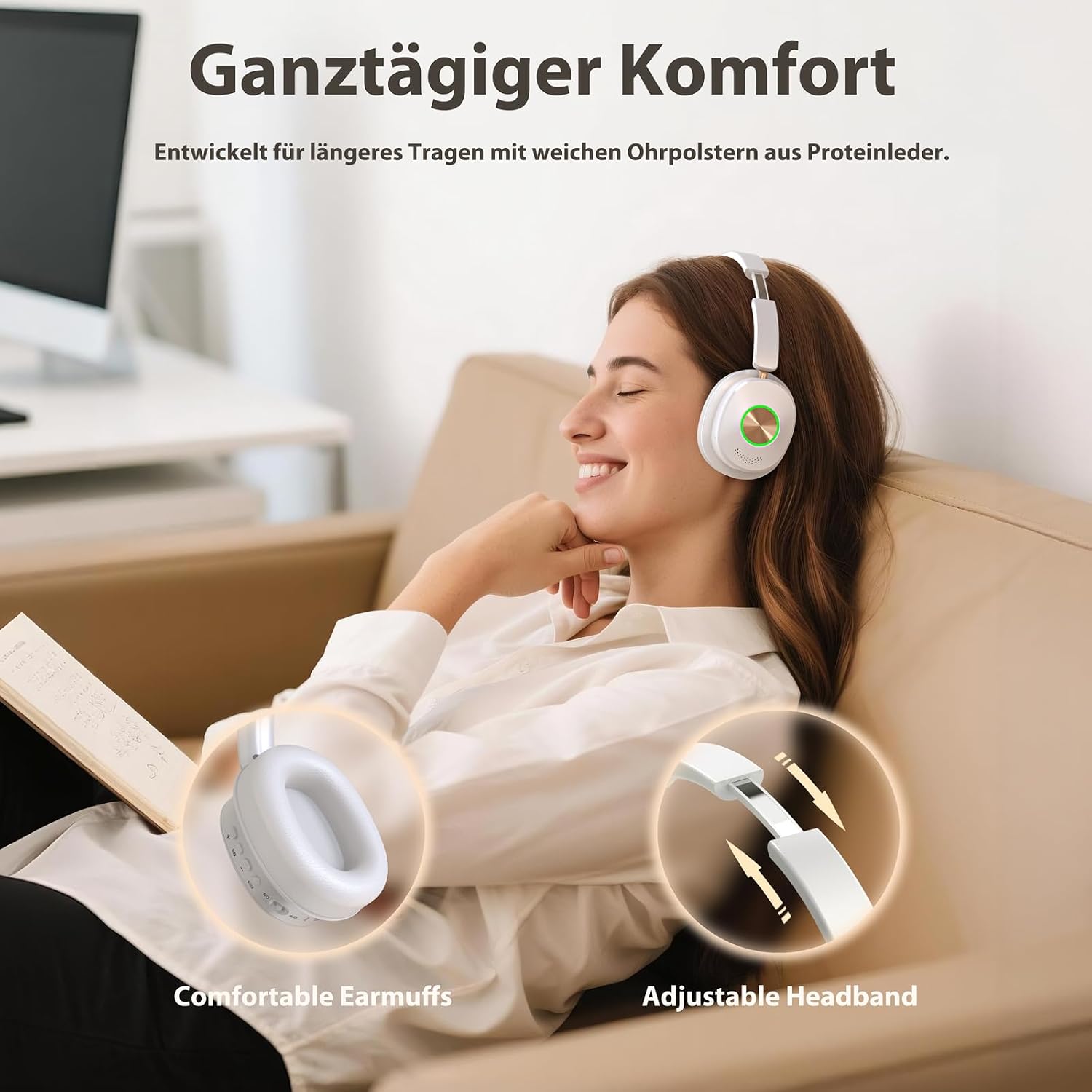 Detalle de Earbay TV Kopfhörer kabellos – privater Hi-Fi-Ton für Fernsehen und Streaming
