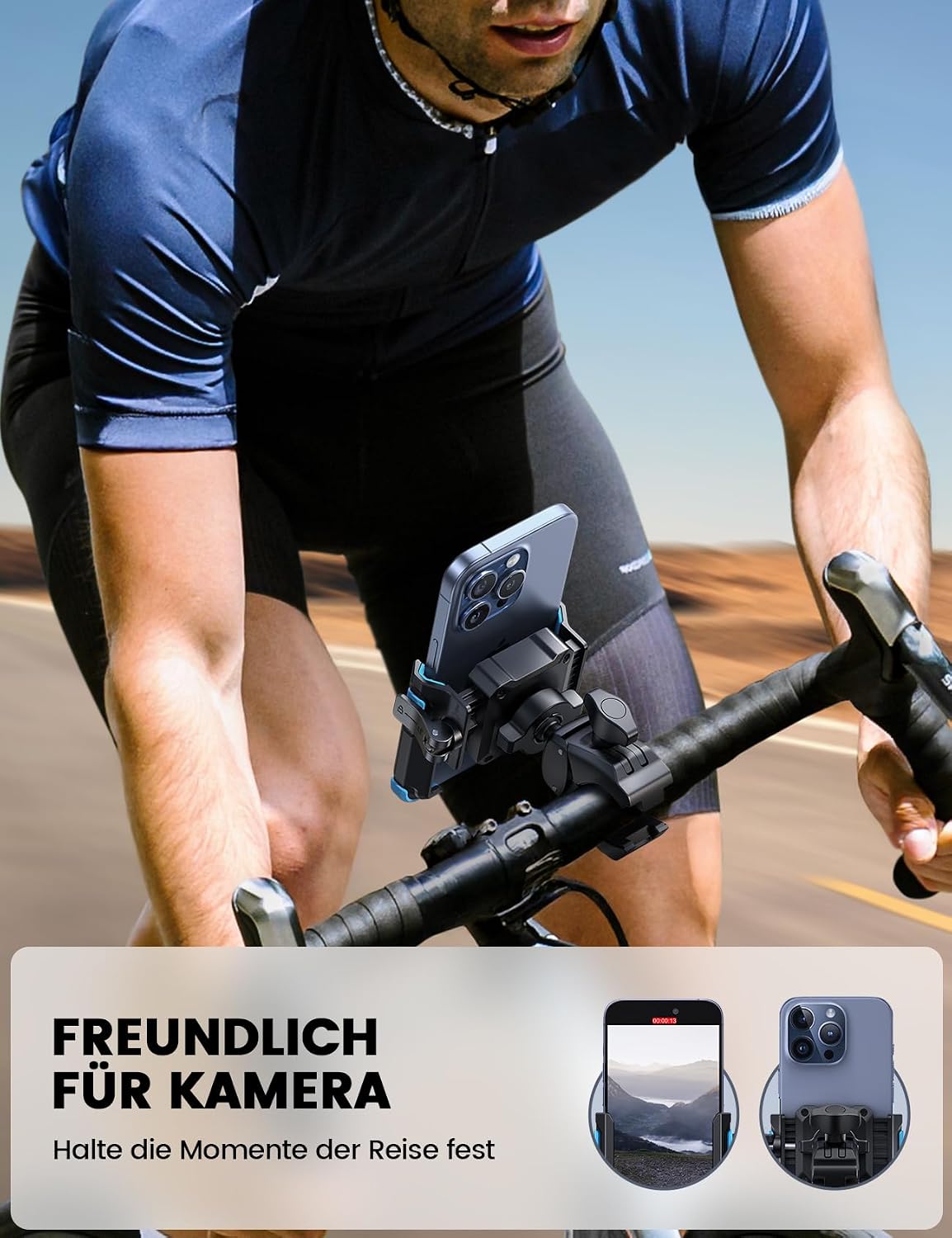 Detalle 2 de Lamicall Handyhalterung für Motorrad und Fahrrad