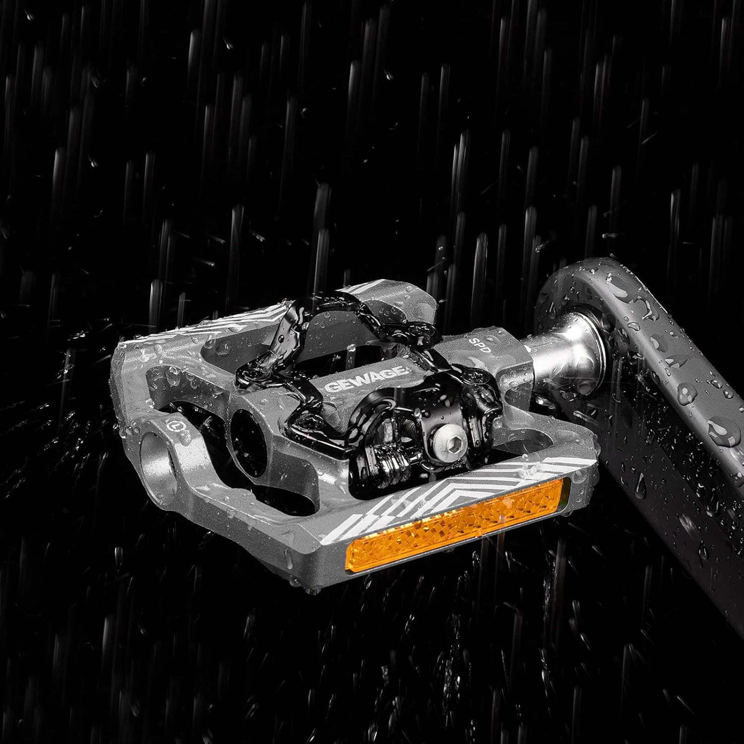 Thumbnail 4 de GEWAGE Pédales vélo SPD 2 en 1 plateforme + SPD avec réflecteurs (tige 9/16) pour VTT, route et vélos électriques