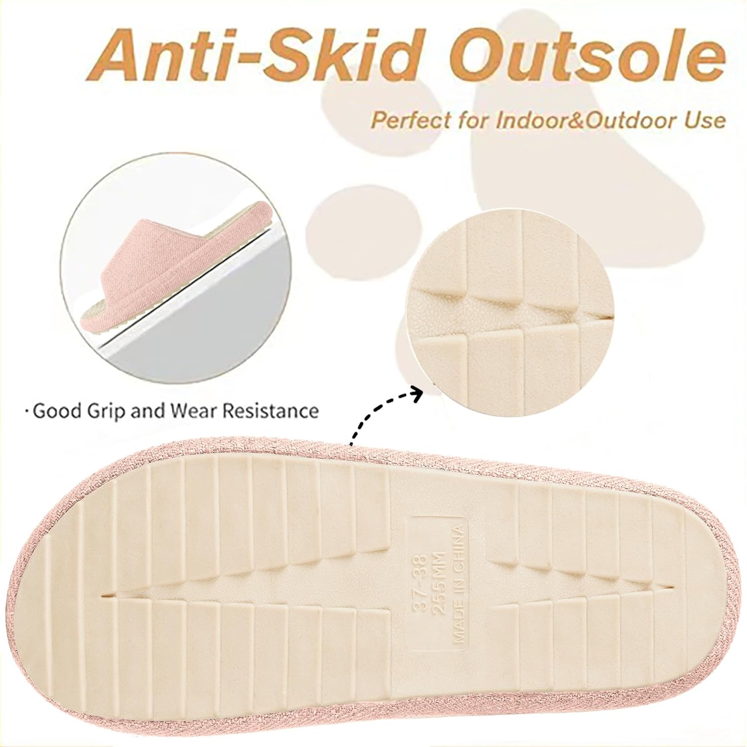 Thumbnail 5 de Eagsouni Pantofole di Lino Memory Foam per Donna – Comfort Antiscivolo in Maison