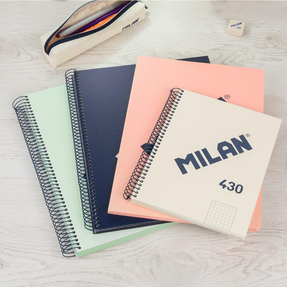 Thumbnail 6 de MILAN® 1918 spiraalblok A4, 80 vellen, gelinieerd papier, blauw