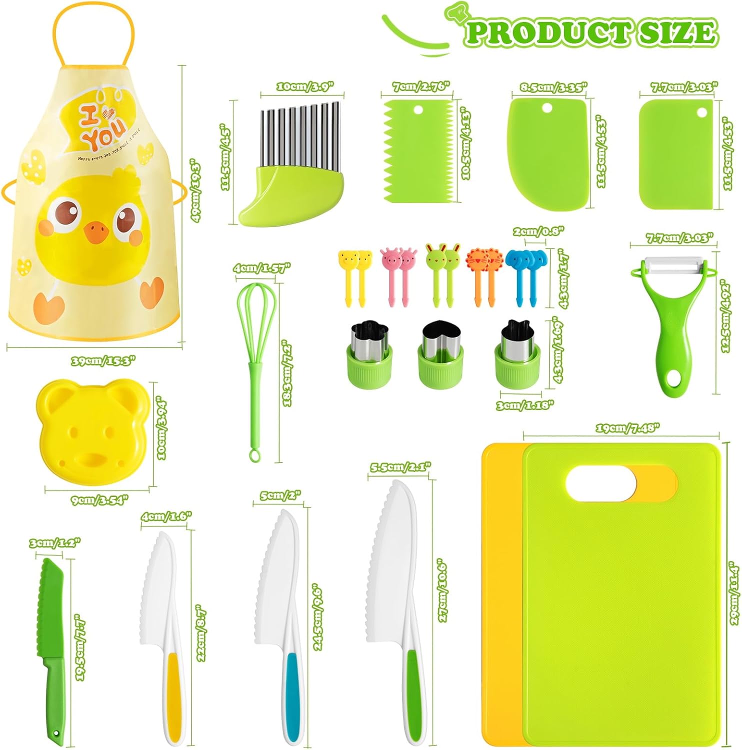 Thumbnail 1 de Mactoou Kids Kitchen Knives 27-piece toddler knife set for real cooking