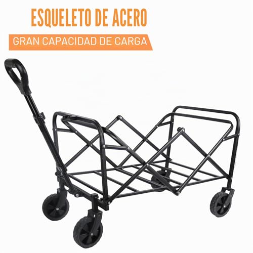 Thumbnail 7 de Carro Plegable con Ruedas 120L/120kg de Purova: versátil para playa, camping y compras