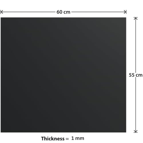 Detalle 2 de BELOFAY 1mm Stainless Steel Splashback 600x550mm in Black Brushed Finish with Adhesive Included