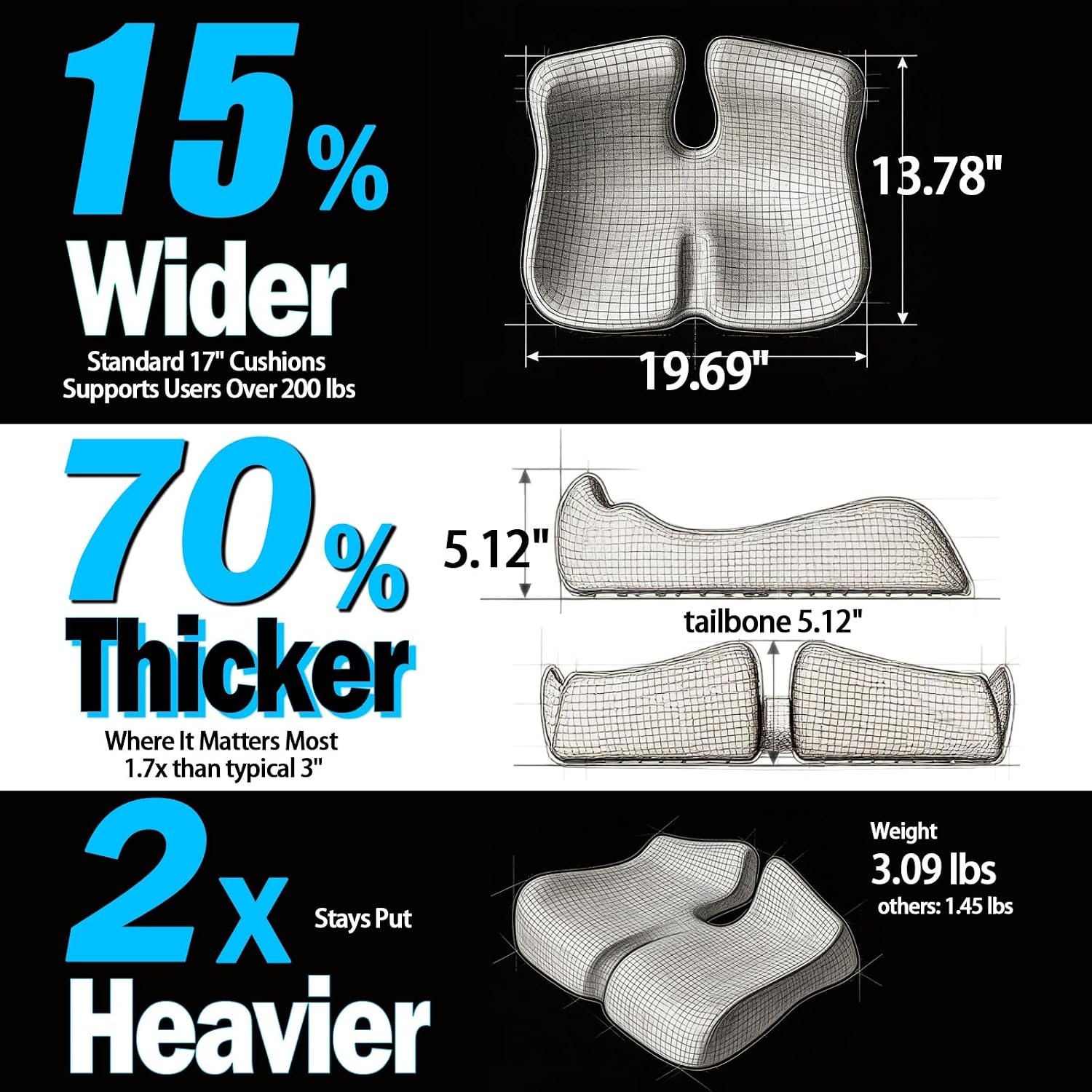 Detalle 2 de GleeWarm Extra-Large Seat Cushion