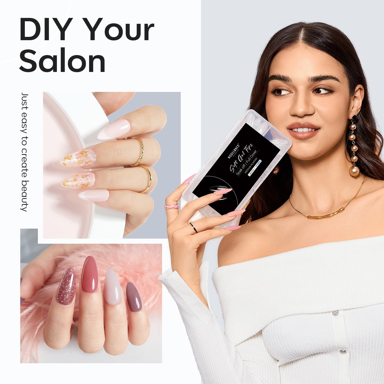 Thumbnail 1 de Modelones Nageltips 510 Stück Full Cover Set 💅