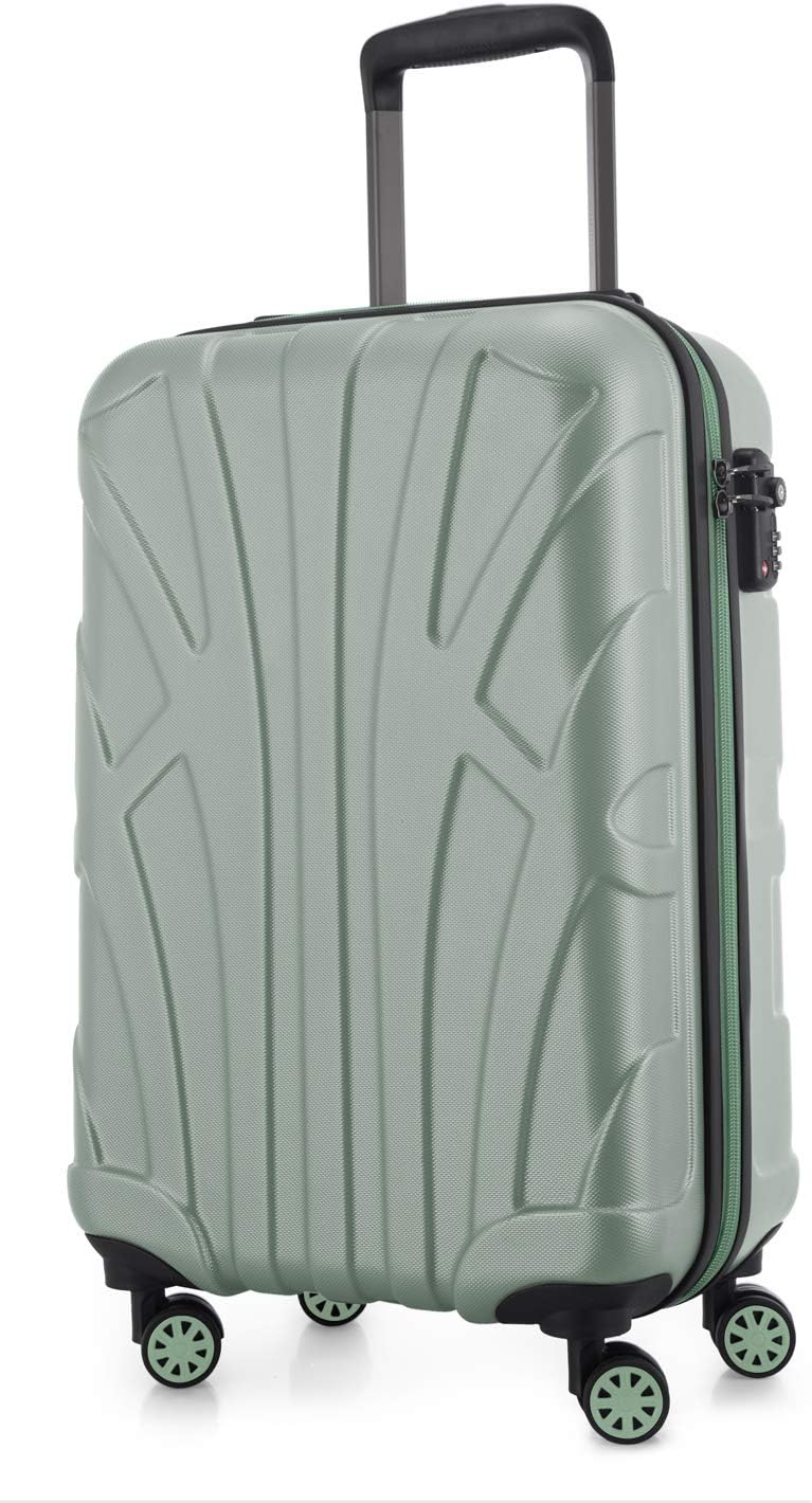 Detalle de SUITLINE Valigia cabina 55 cm in ABS opaco, 34 L, 4 ruote doppie e serratura TSA – Mint