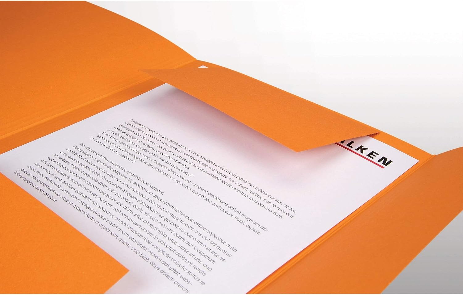 Detalle de Exacompta Falken Cartelline a 3 scomparti riciclate A4, arancione, confezione da 25