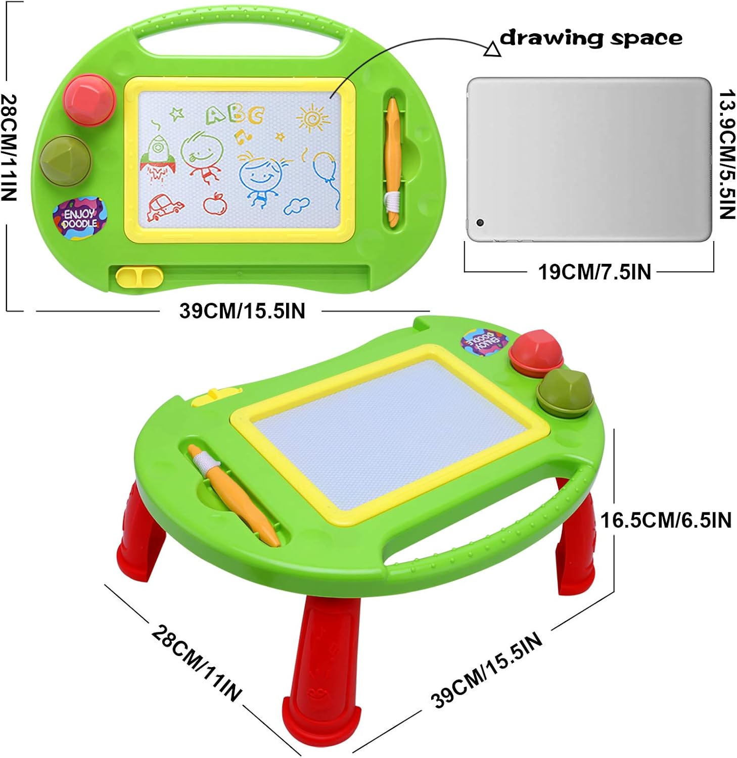 Detalle 2 de BABLOCVID Magnetic Drawing Board 4-Color Zones