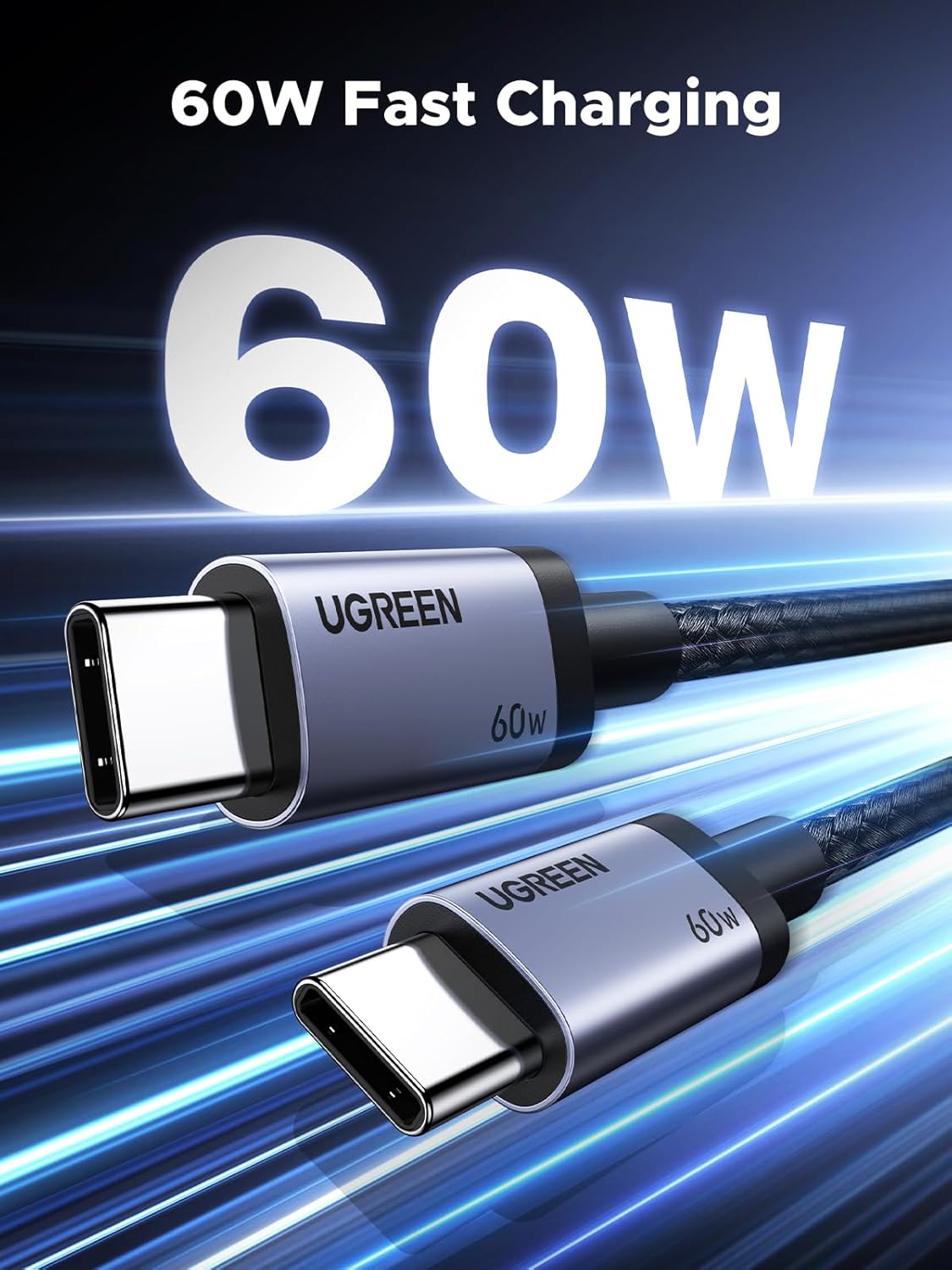 Thumbnail 1 de UGREEN USB C to USB C Cable 3m 60W