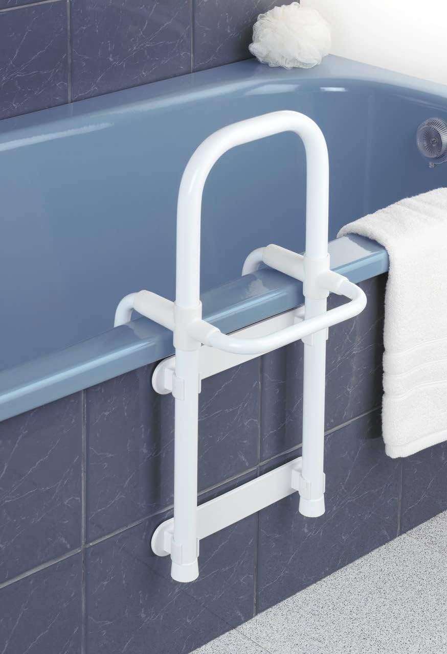 Detalle de Rail de sécurité pour baignoire Secura 8110100 de WENKO — réglable et robuste (120 kg) en aluminium