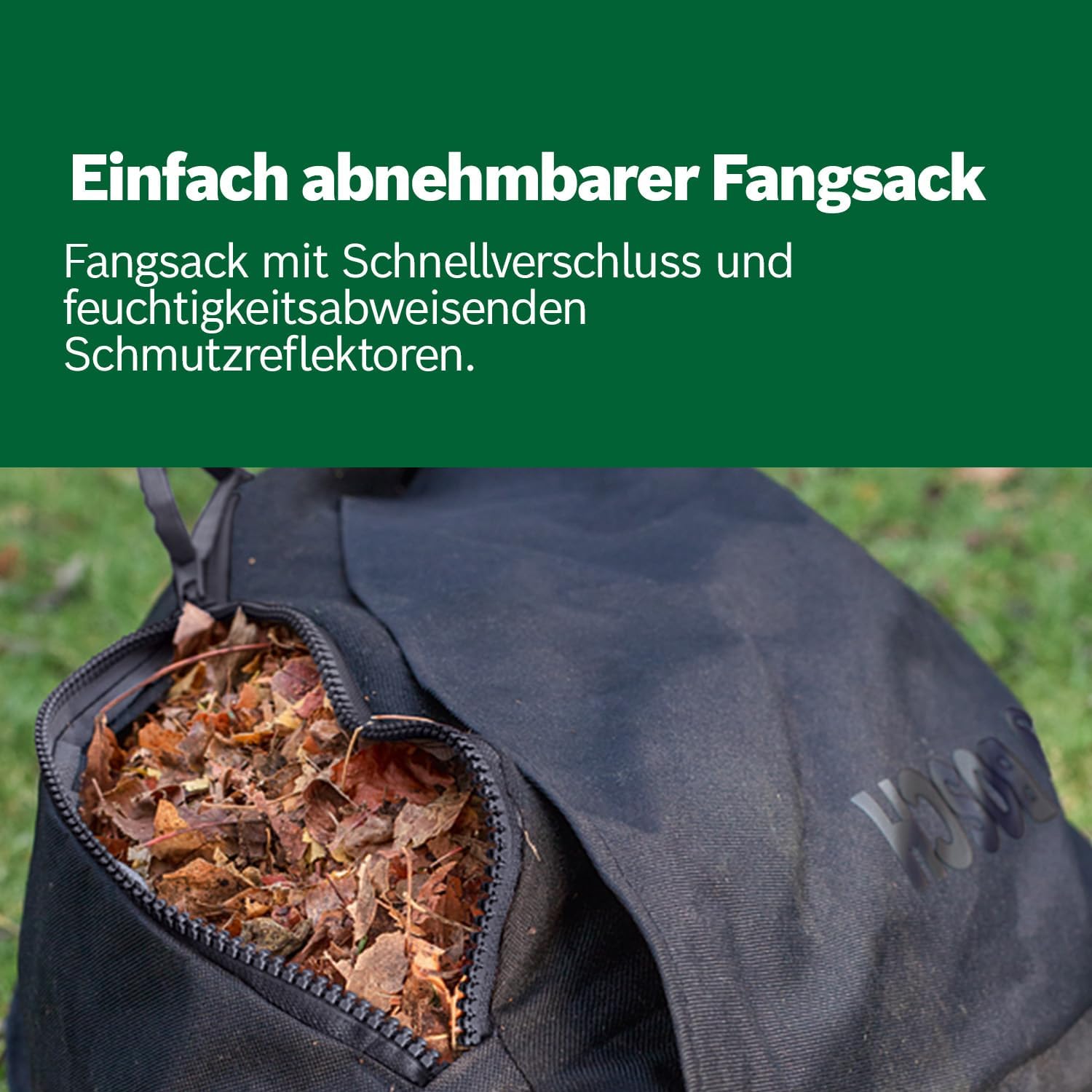 Detalle de Bosch UniversalGardenTidy 3000 Laubsauger/Laubbläser 3-in-1 (3000 W, 50 l Fangsack)