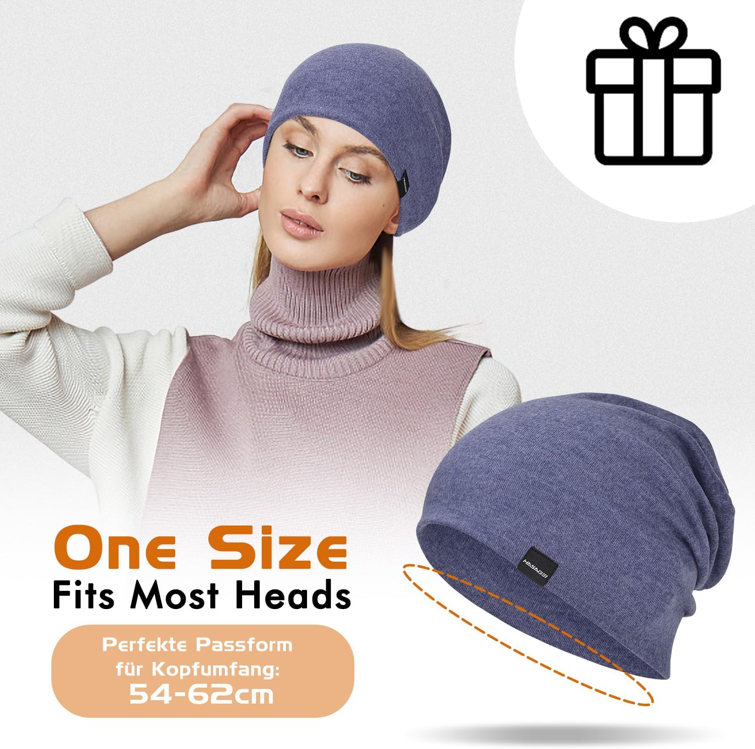 Detalle de Mütze Herren Damen Leichte Slouch Beanie – elastisch, atmungsaktiv und vielseitig