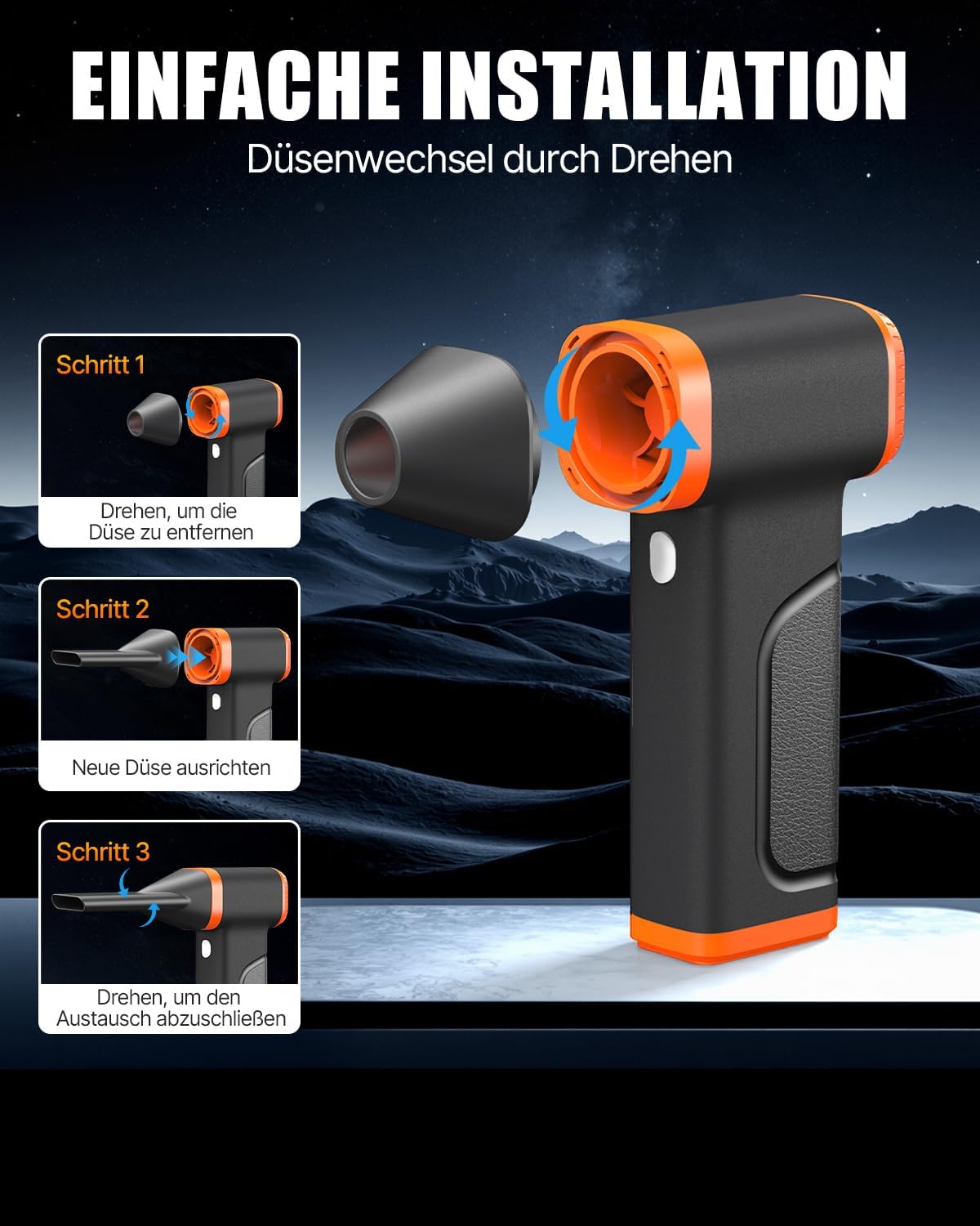 Thumbnail 6 de WOWDSGN Elektrischer Staubgebläse 130.000 U/min