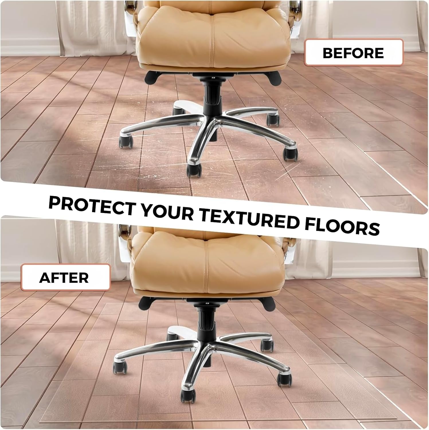 Thumbnail 3 de Artwelt Bodenschutzmatte Bürostuhl Transparent 1,5 mm – Bodenunterlage 150 × 120 cm