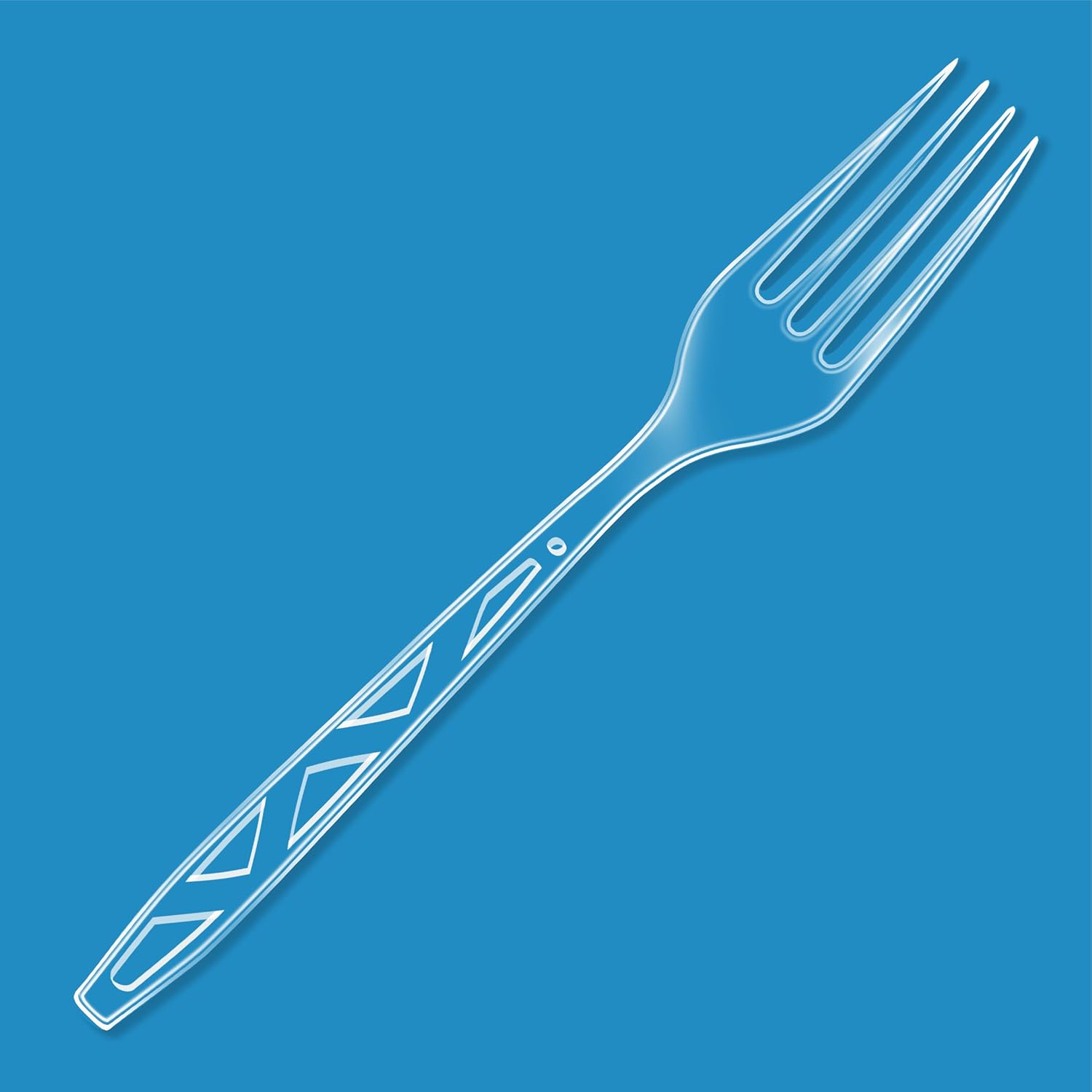 Thumbnail 1 de Amazon Basics Clear Plastic Forks 100 🍴