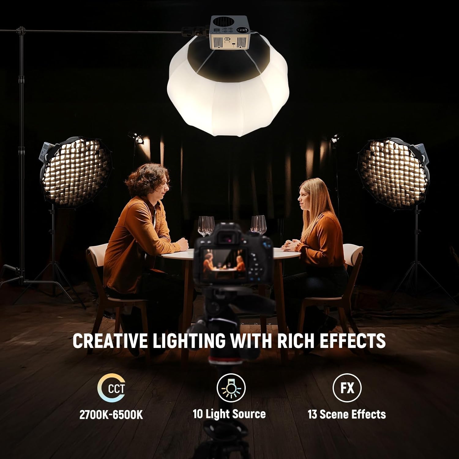 Thumbnail 2 de NEEWER HB80B 80W LED Videolicht mit 72Wh Akku, 2700–6500K & 2,4G/APP-Steuerung