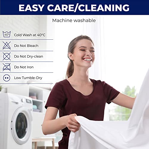 Detalle de Caroline Shatuik 100% Waterproof Mattress Protector – Double, 137x190cm with Extra Deep 30cm Skirt