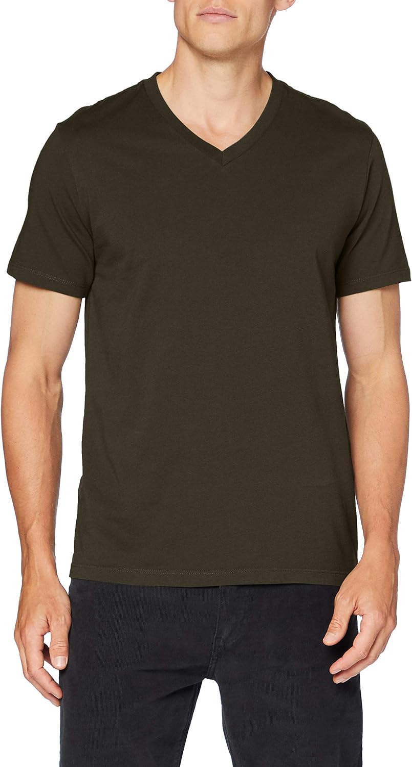 Detalle de Levi's Original Housemark V-Neck: maglietta da uomo con logo ricamato e vestibilità regolare