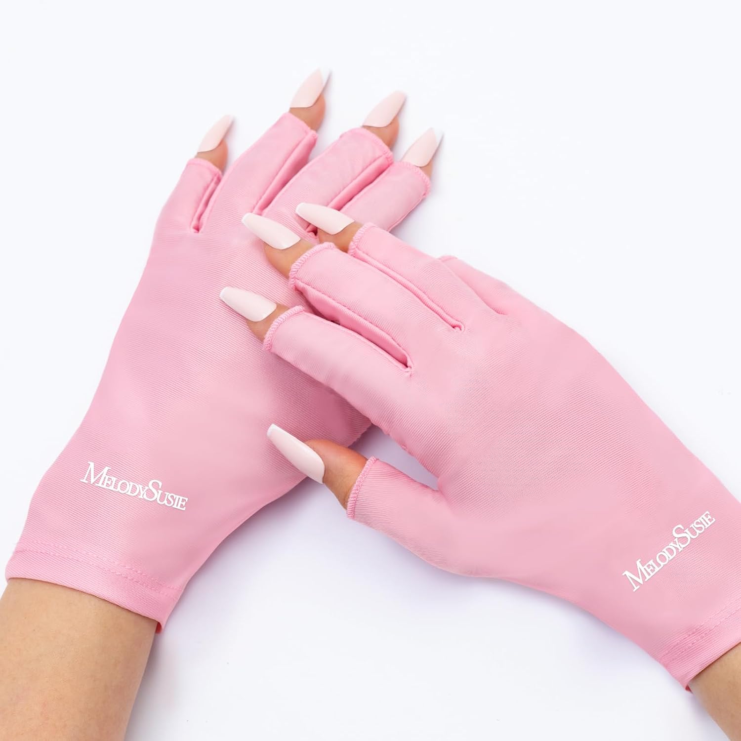Detalle de MelodySusie Glove2025 Fingerless UV Gloves, UPF 50+ for Gel Manicures