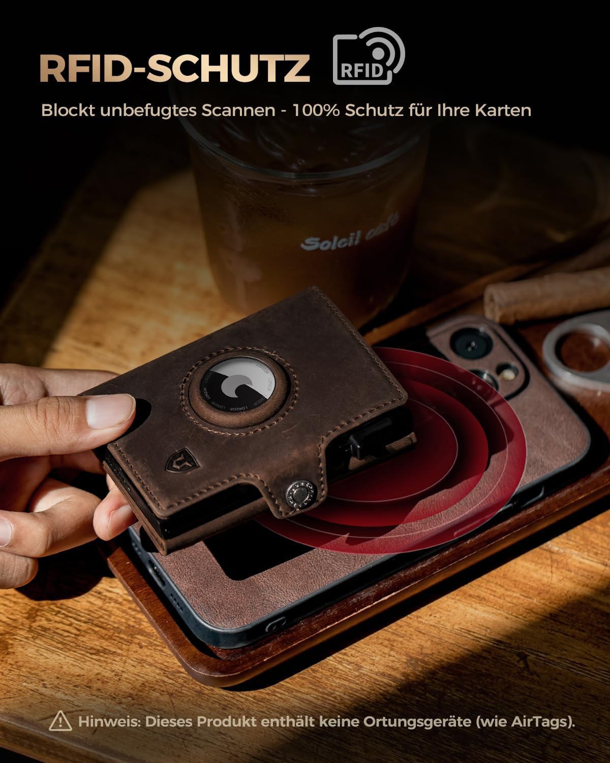 Thumbnail 5 de LORZOR AirTag Wallet 10+ Münzen 👛