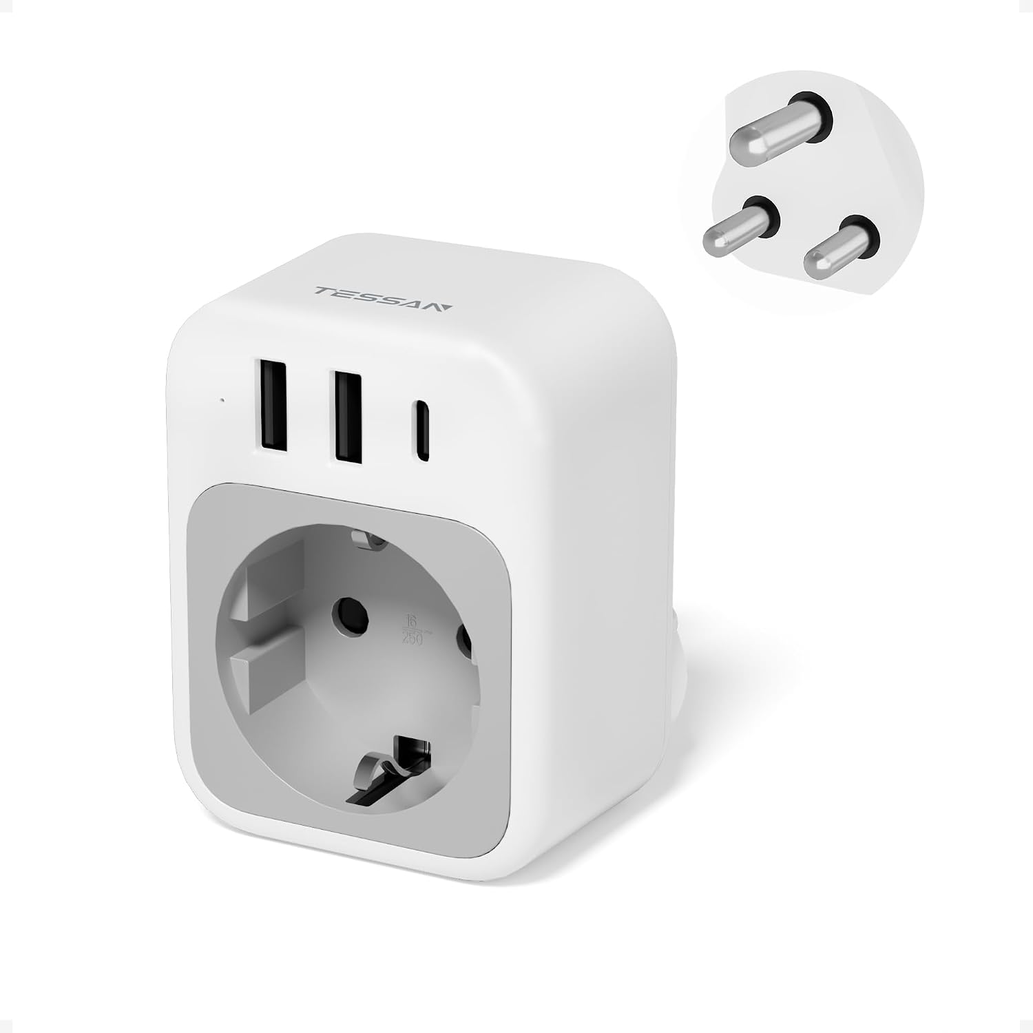 Detalle de TESSAN Reiseadapter Südafrika Typ M 2500W