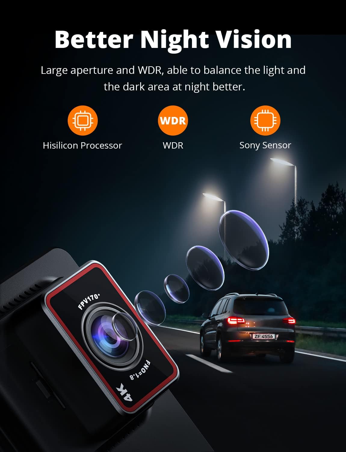 Detalle 2 de Kingslim D4 Dash Cam 256GB