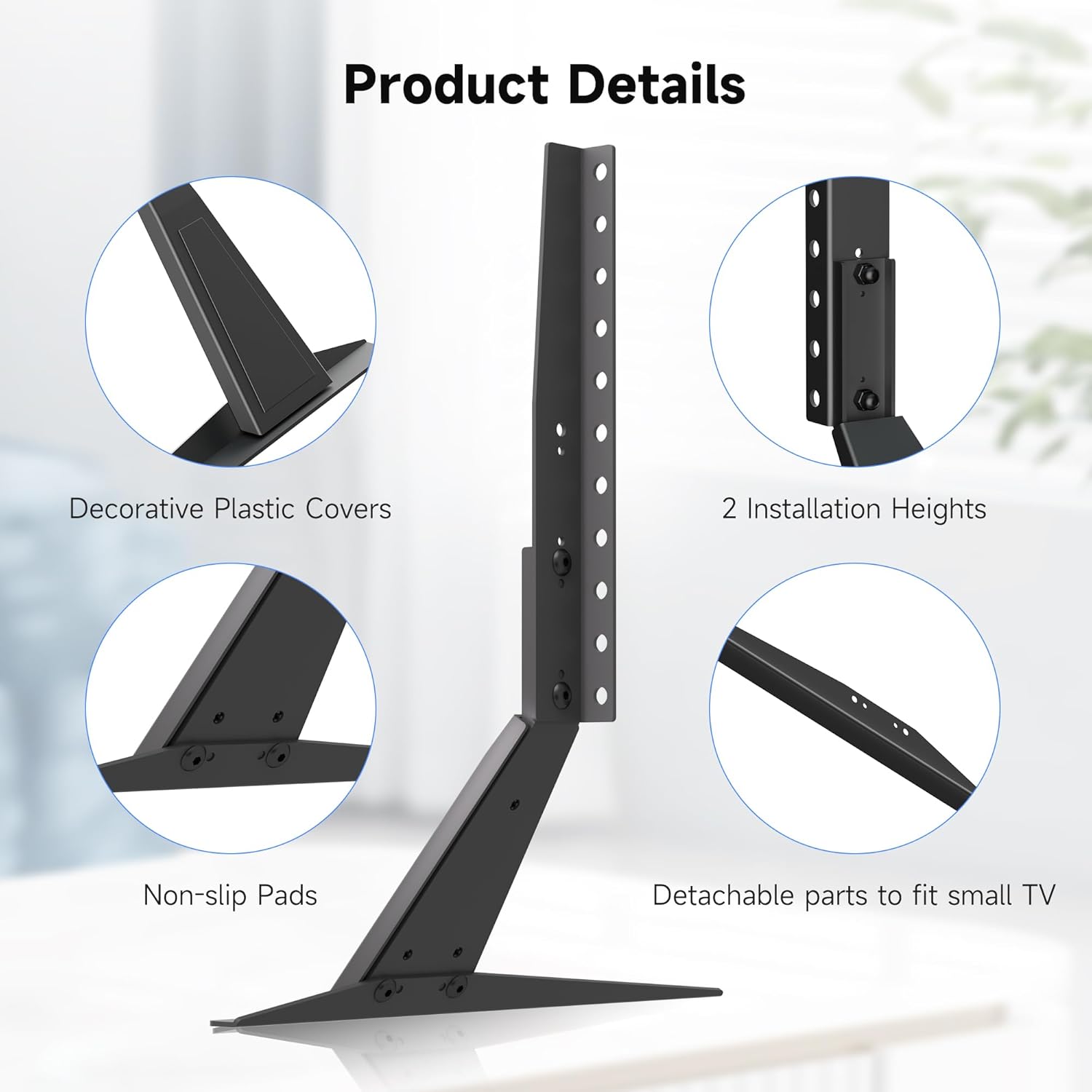 Thumbnail 5 de Suptek Universal TV Stand Base with 3-Height Adjustable Legs for 27–85 Inch TVs