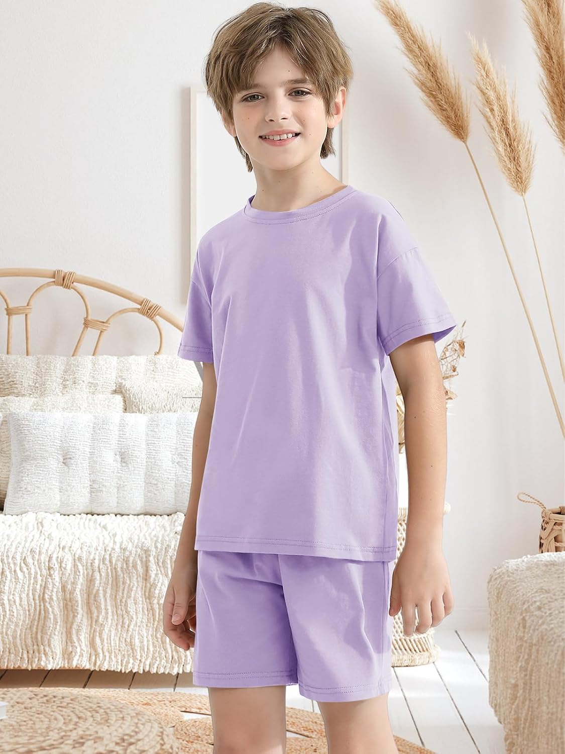Detalle de Hotfiary Boys & Girls Summer 2-Piece T-Shirt & Shorts Set (Age 1–13)
