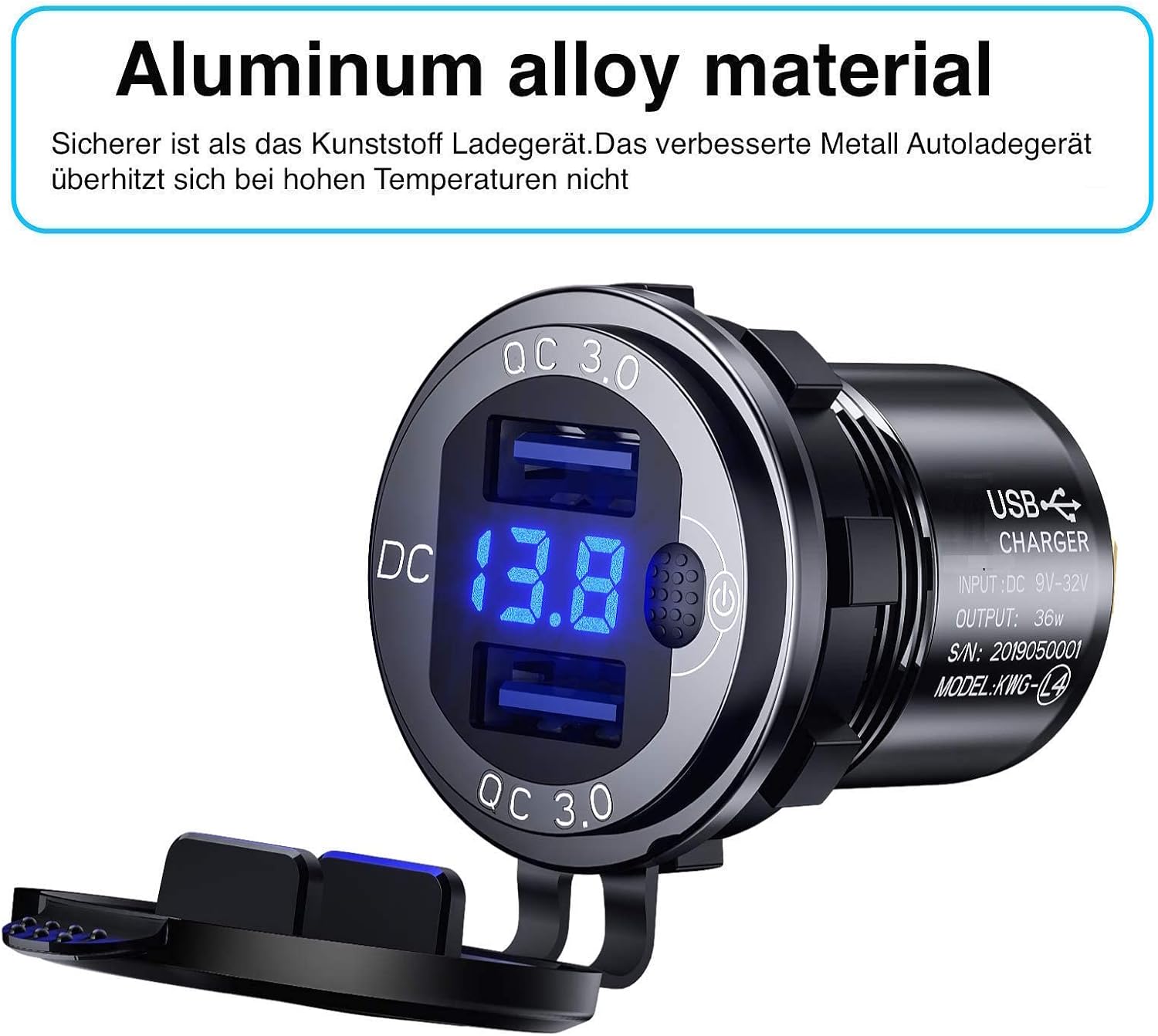 Thumbnail 5 de 12V USB Auto Ladegerät mit Quick Charge 3.0