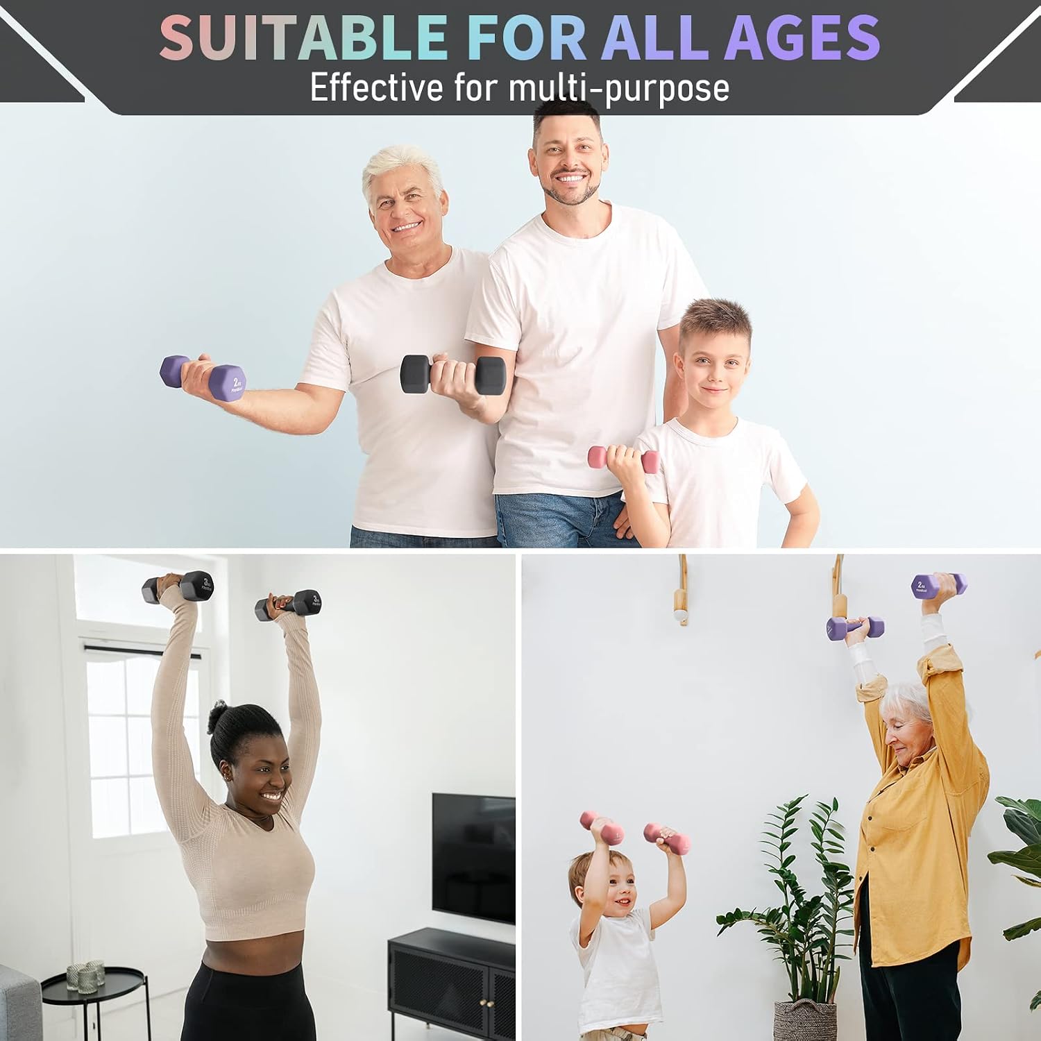 Thumbnail 4 de PhysKcal Dumbbells Set 1–3 kg