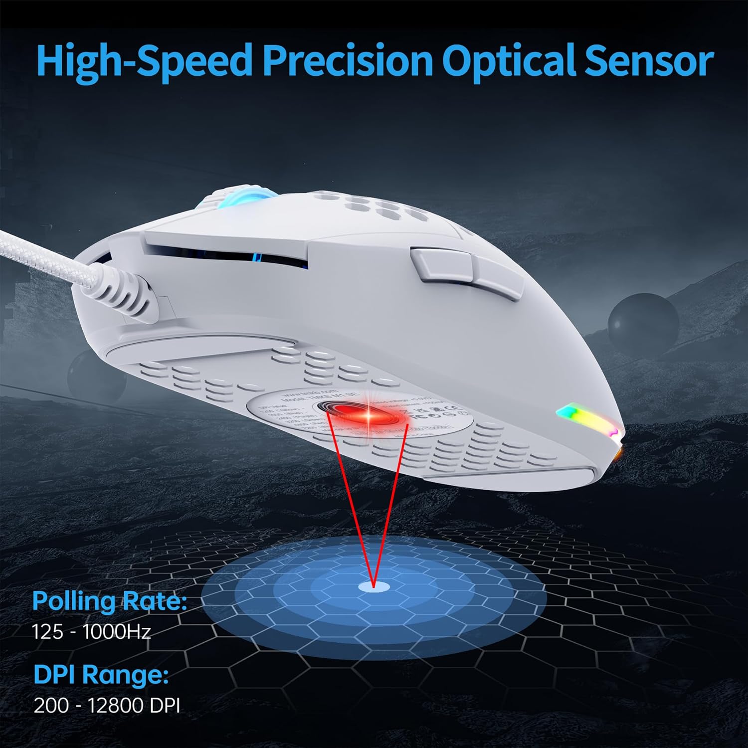 Thumbnail 1 de TMKB Falcon M1SE Ultralight Gaming Mouse 12800 DPI 🖱