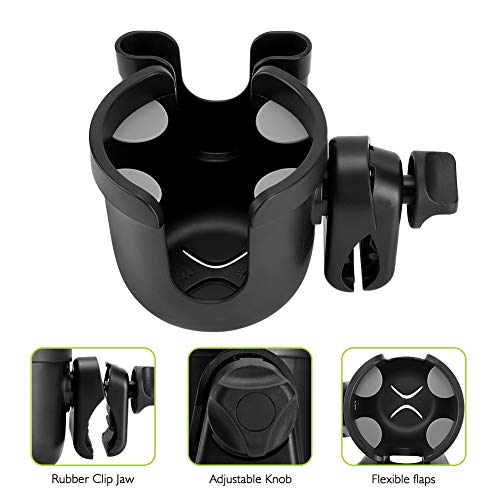 Thumbnail 3 de Accmor Stroller Cup Holder with Phone Holder: 2-in-1 Universal Cup & Phone Mount