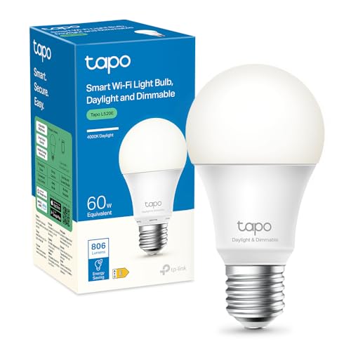 Detalle de Tapo Ampoule Connectée Alexa E27, Blanc Lumière du jour LED Dimmable L520E
