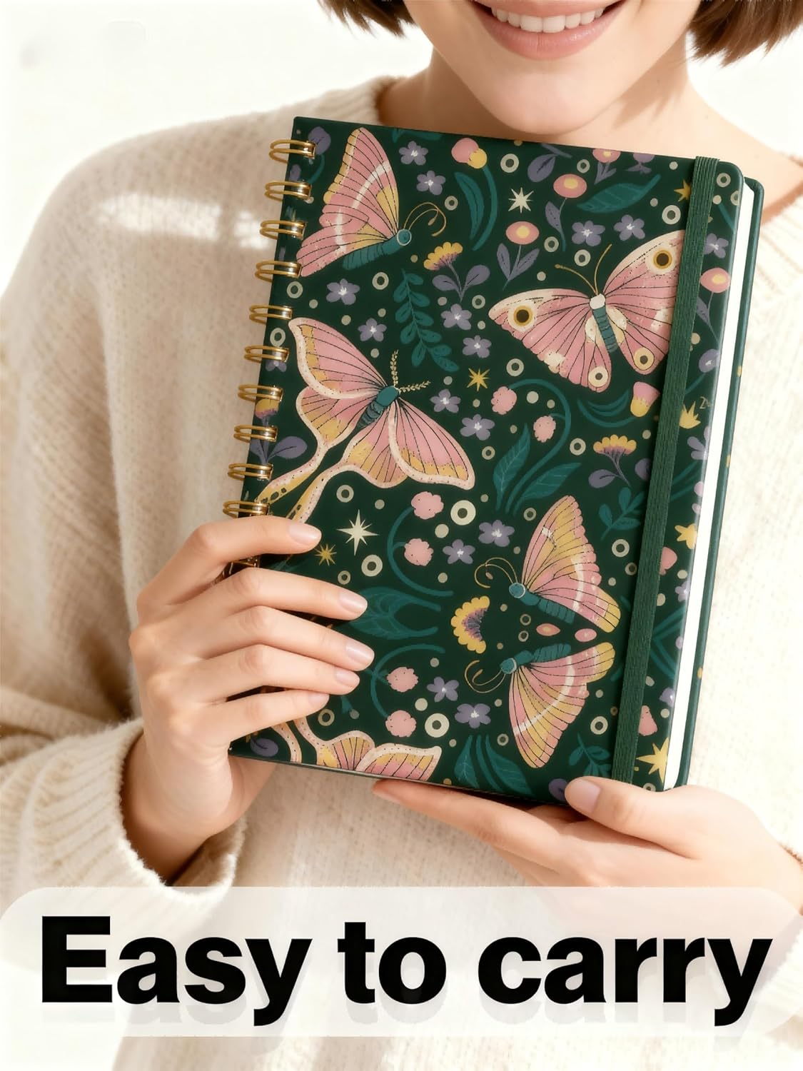 Detalle de XLOXFU Dotted Spiral Notebook A5 Journal – 140 Pages, Hardcover, Bullet Dot Grid