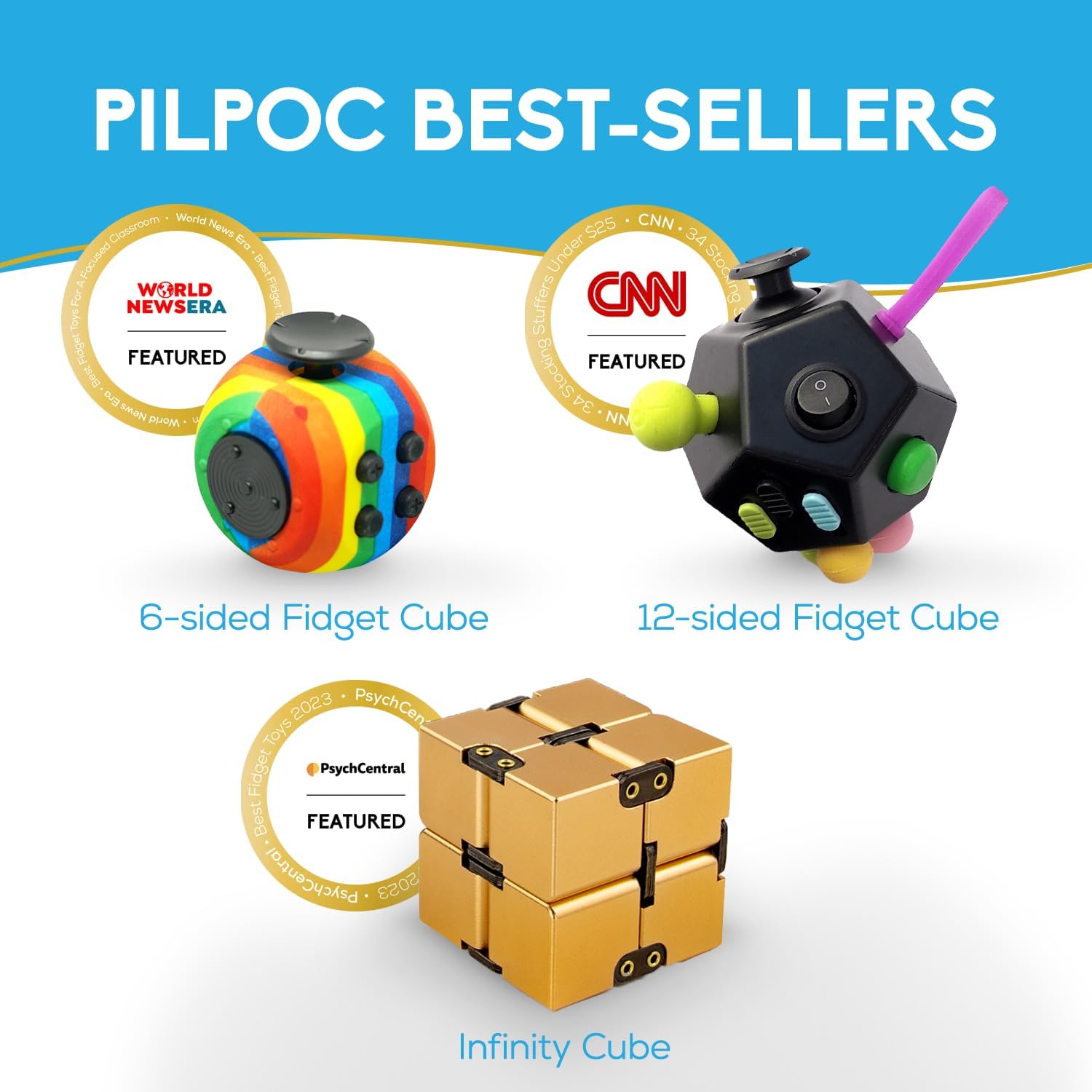 Thumbnail 6 de PILPOC theFube 12-Sided Fidget Cube with Case