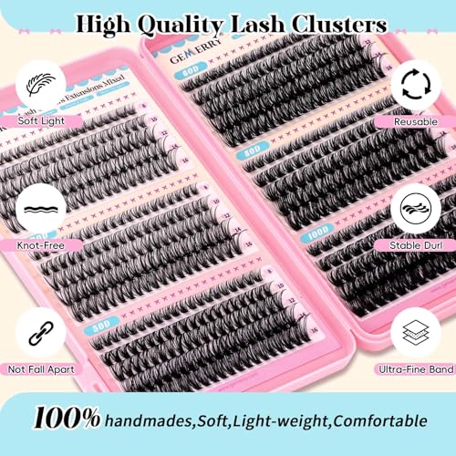 Detalle 2 de GEMERRY Kit Faux Cils Individuel 30D–100D Curl D pour 8–16 mm