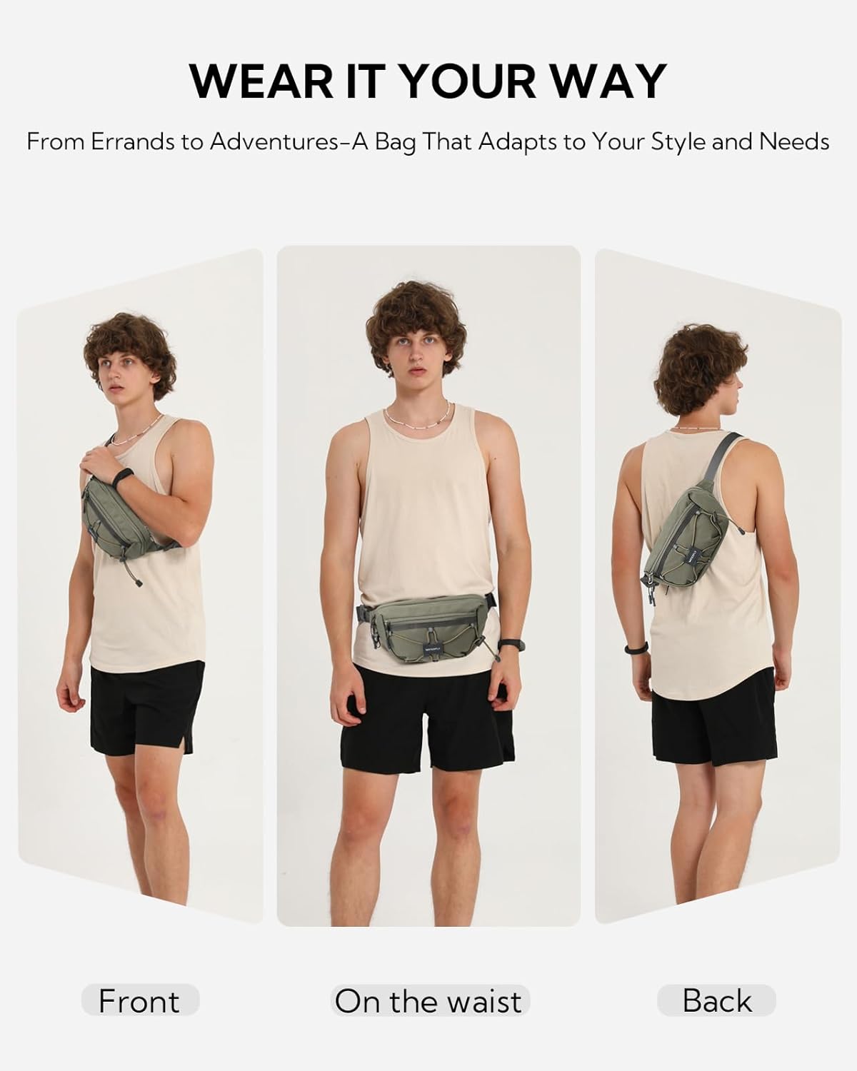 Thumbnail 1 de Waterfly Bum Bag Fanny Pack: Versatile Waist Bag with RFID Protection